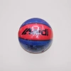 A red and blue striped standard competition basketball, suitable for both indoor and outdoor use, is a size 7 adult training ball details Picture